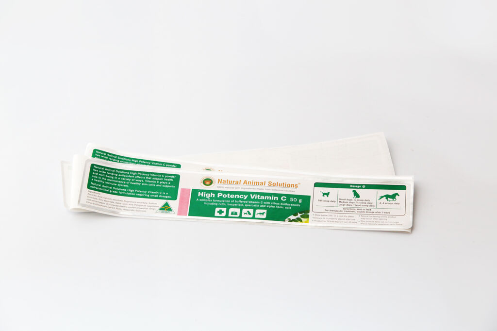 Custom Printed Costed Paper Sticker Label For Pets Food Wholesale