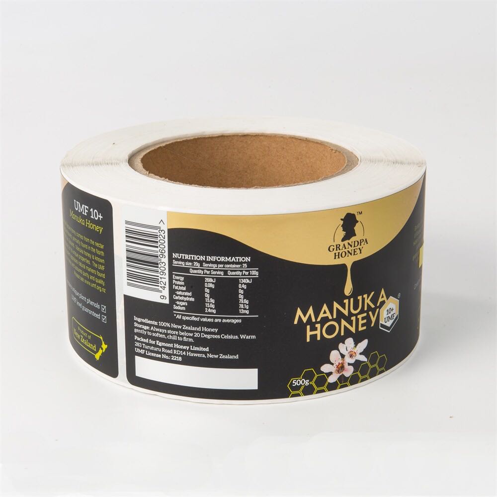 Metallic Silver Bopp Printed Health Products Labels