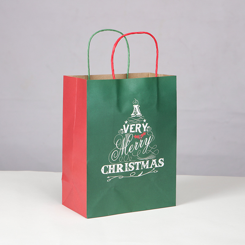 Custom Design Recyclable Christmas Paper Shopping bag