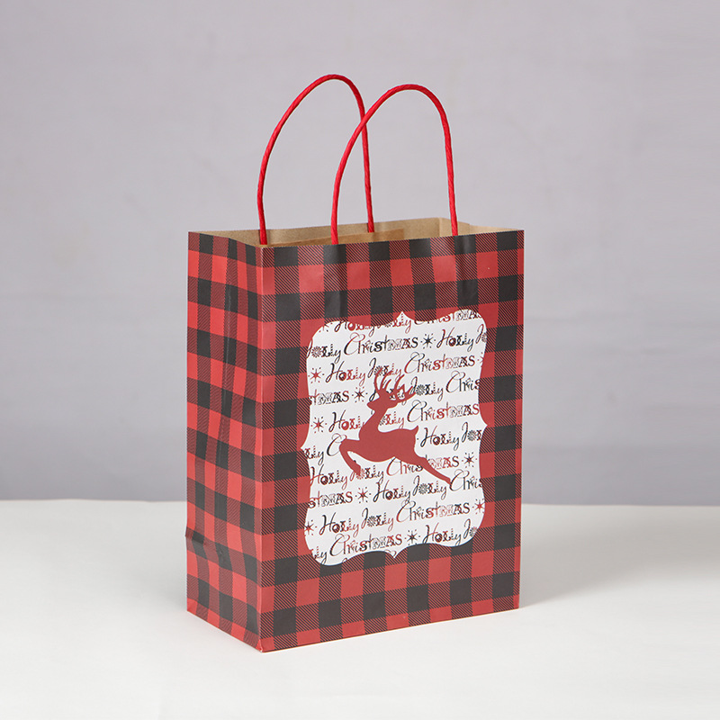 Custom Design Recyclable Christmas Paper Shopping bag