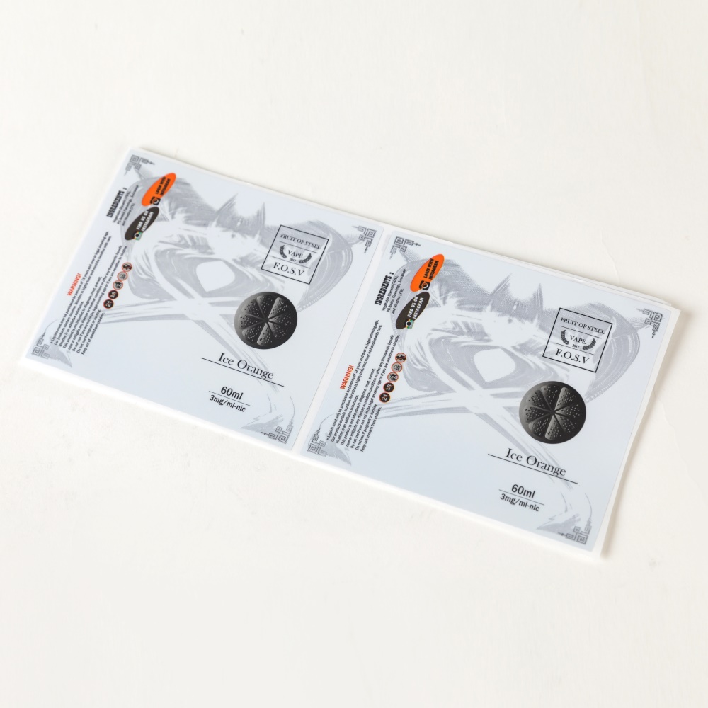 Factory Direct Shiny Silver PP Label Rolls For Vape Products